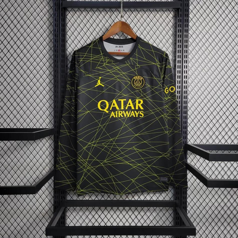 2022-2023 Long Sleeve Psg Paris Saint-Germain Fourth Away Football Shirt