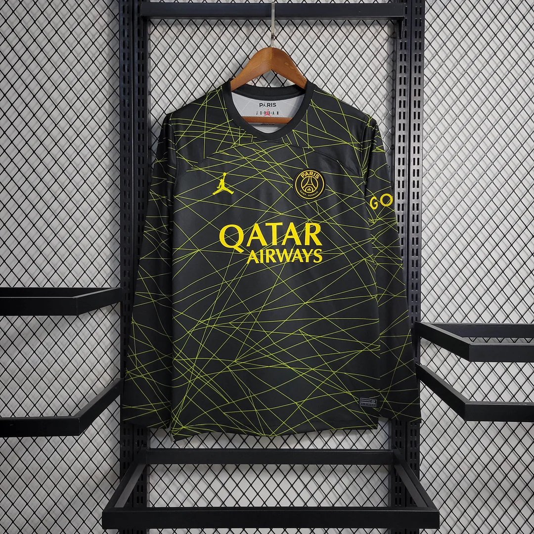 2022-2023 Long Sleeve Psg Paris Saint-Germain Fourth Away Football Shirt
