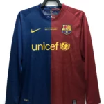 2008-2009 Retro Long Sleeve Barcelona Football Shirt Home Champions League