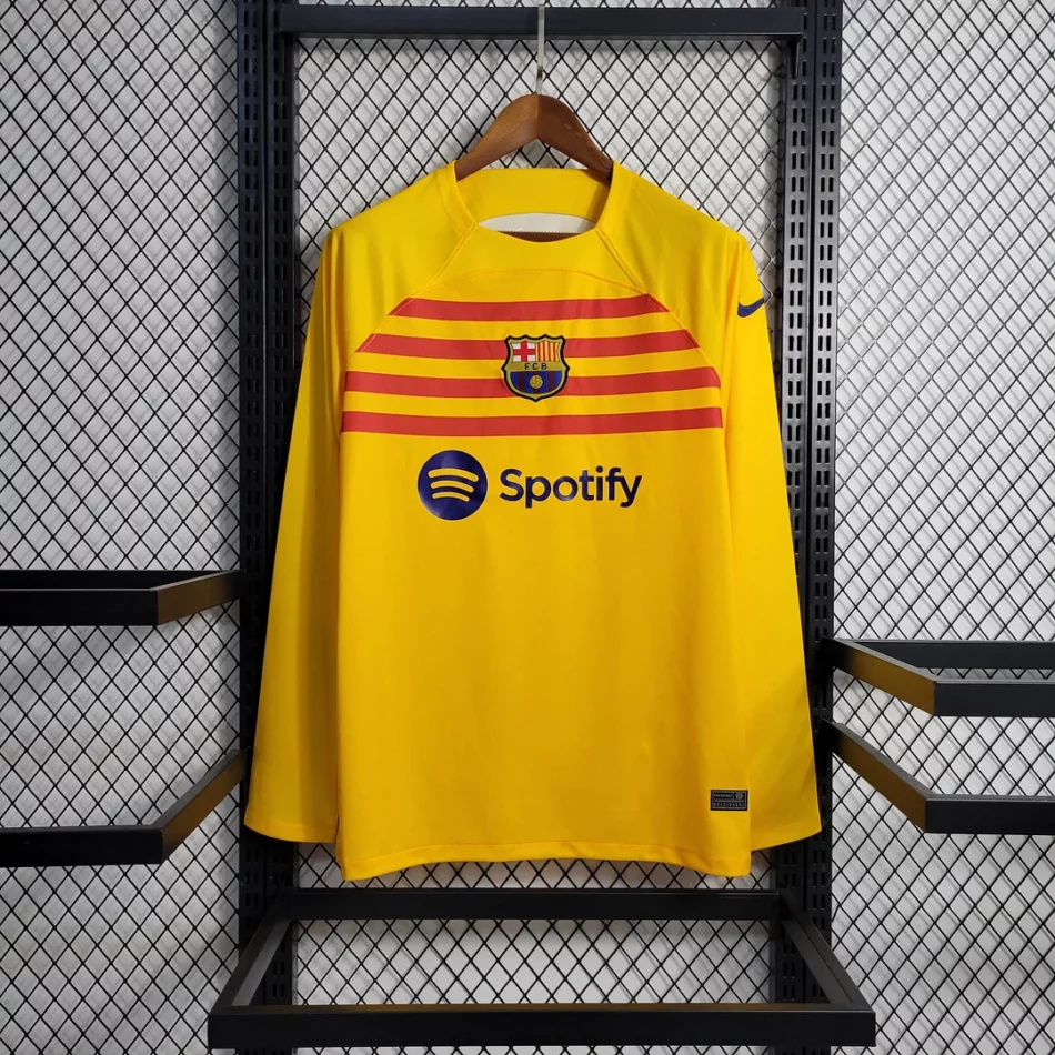 2022 2023 Long Sleeve Barcelona Fourth Away Football Shirt 1:1 Thai Quality