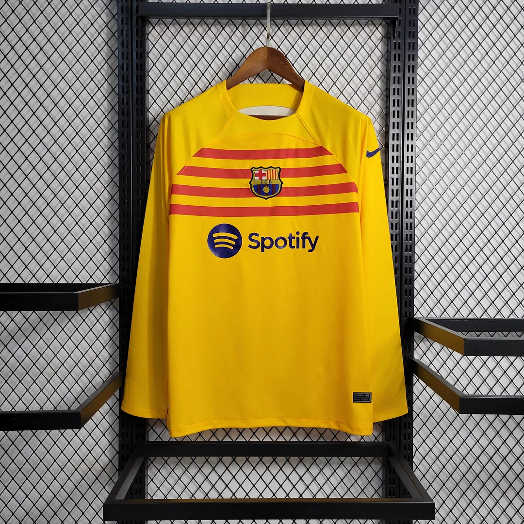 2022-2023 Long Sleeve Barcelona Fourth Away Football Shirt 1:1 Thai Quality