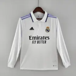 2022-2023 Long Sleeve Real Madrid Home Jersey