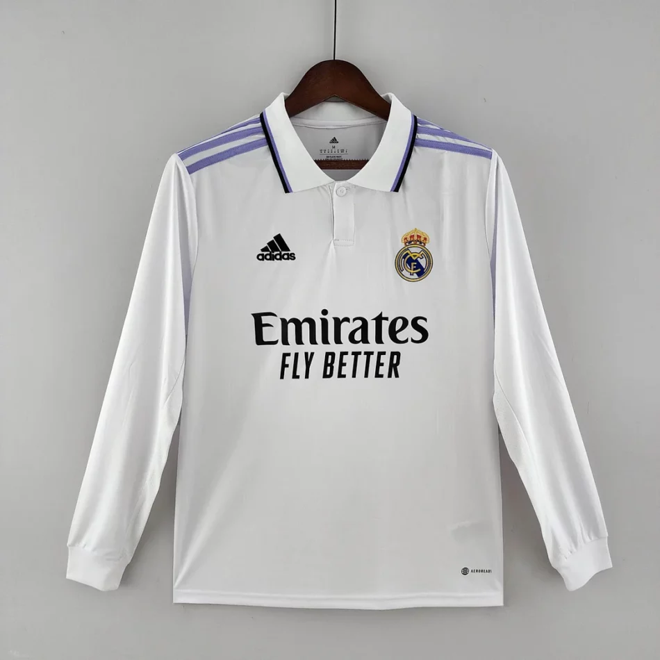 2022-2023 Long Sleeve Real Madrid Home Jersey