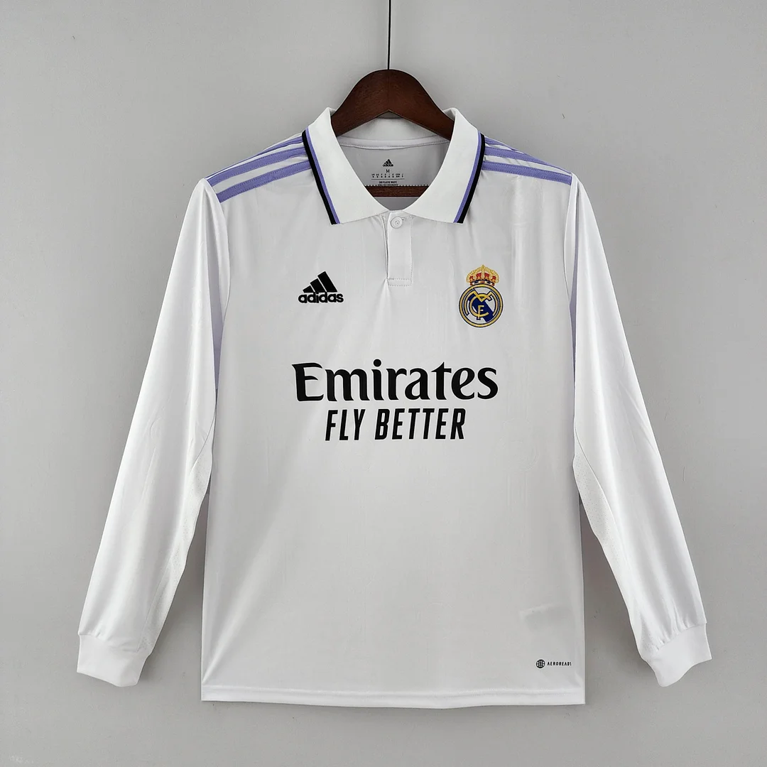 2022-2023 Long Sleeve Real Madrid Home Jersey 2022-2023 Long Sleeve Real Madrid Home Jersey
