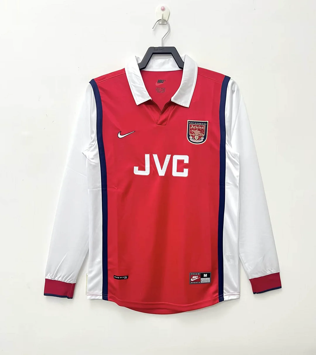 1998-1999 Retro Long Sleeve Arsenal Home Football Shirt