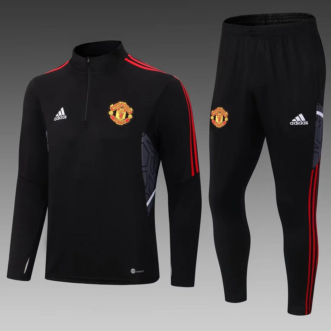2022-2023 Manchester United Half-Pull Training Suit Black Football Shirt 1:1 Thai Quality Set 2022-2023 Manchester United Half-Pull Training Suit Black Football Shirt 1:1 Thai Quality Set