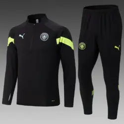 2022-2023 Manchester City Half-Pull Training Suit Black Football Shirt 1:1 Thai Quality Set