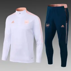 2021-2022 Arsenal Half-Pull Training Suit White Football Shirt 1:1 Thai Quality Set
