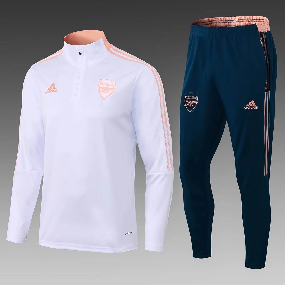 2021-2022 Arsenal Half-Pull Training Suit White Football Shirt 1:1 Thai Quality Set 2021-2022 Arsenal Half-Pull Training Suit White Football Shirt 1:1 Thai Quality Set