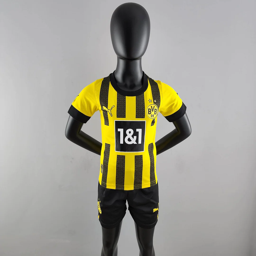 2022-2023 Dortmund Home Football Shirt Kids Size