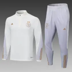2022 Algeria National Team Half-Pull Training Suit White Shirt Set