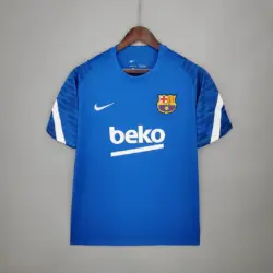 2021-2022 Barcelona Jersey Training Wear Blue