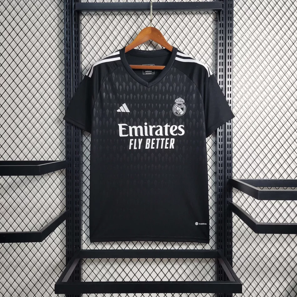 2023 2024 Real Madrid Black Goalkeeper Football Shirt