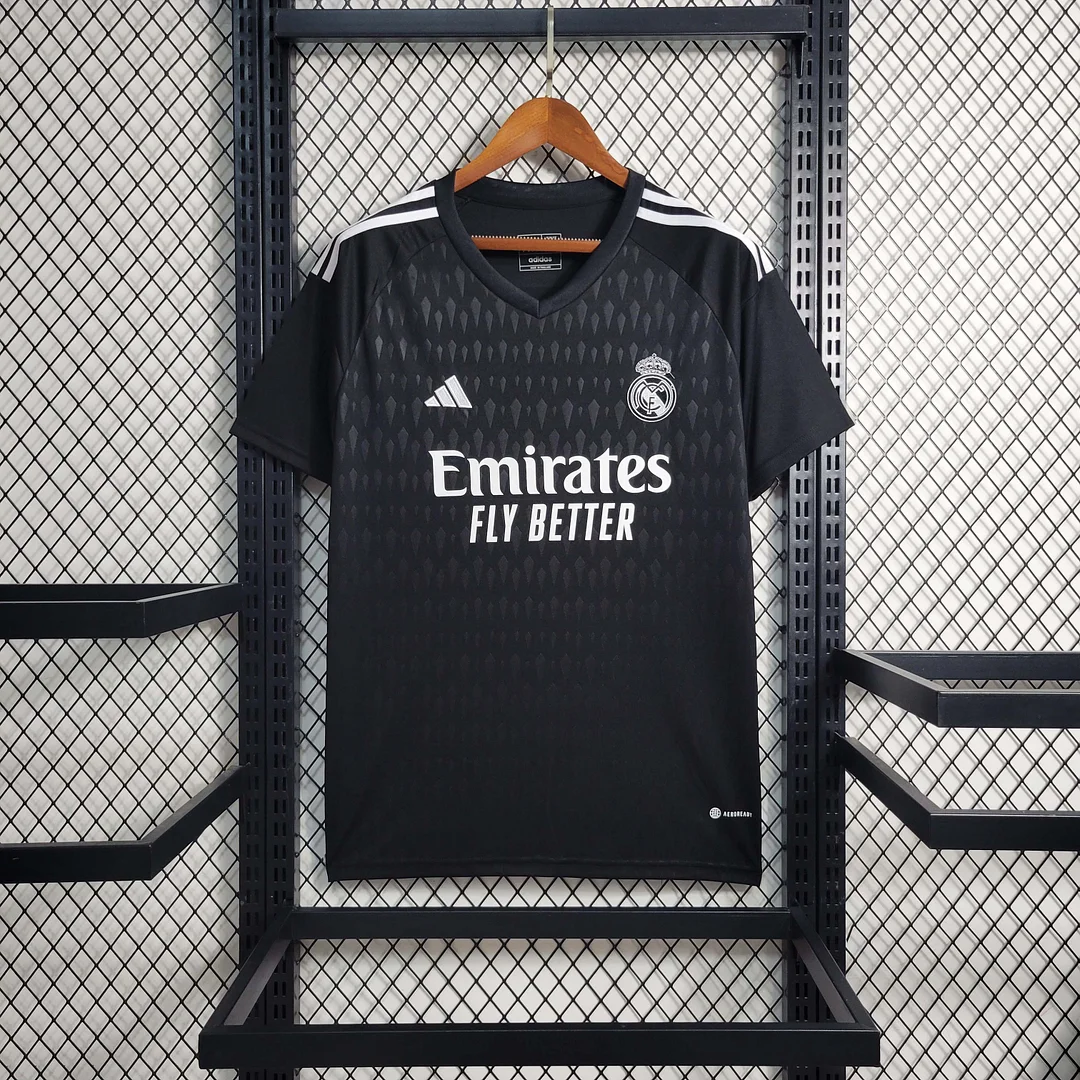 2023-2024 Real Madrid Black Goalkeeper Football Shirt