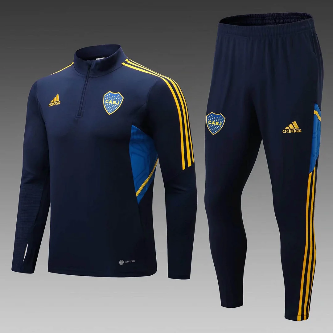 2022-2023 Boca Juniors Half-Pull Training Suit Royal Blue Football Jersey 1:1 Thai Quality Set