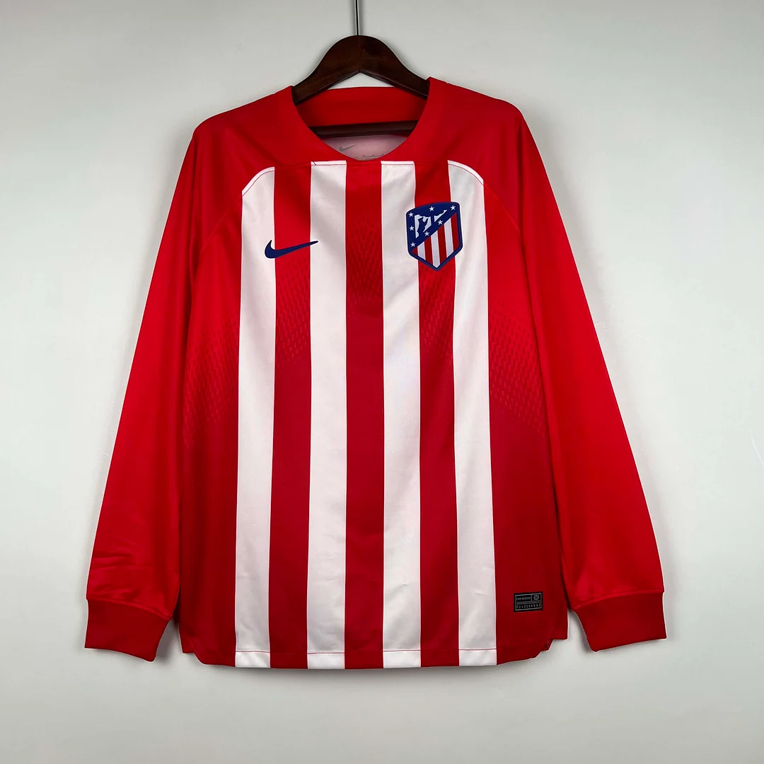 2023-2024 Long Sleeve Atletico Madrid Home1:1 Thai Quality 2023-2024 Long Sleeve Atletico Madrid Home1:1 Thai Quality