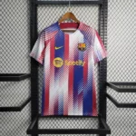 2023-2024 Barcelona Training Wear Red White Blue Jersey
