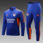 2022-2023 Lyon Half-Pull Training Suit Blue Football Shirt Set