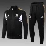 2022-2023 Juventus Long Zipped Jacket Black Football Shirt