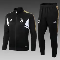 2022-2023 Juventus Long Zipped Jacket Black Football Shirt