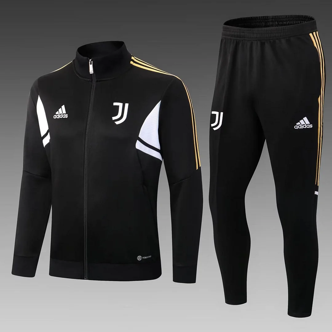 2022-2023 Juventus Long Zipped Jacket Black Football Shirt 2022-2023 Juventus Long Zipped Jacket Black Football Shirt