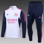 2022-2023 Arsenal Half-Pull Training Suit White Football Shirt 1:1 Thai Quality Set