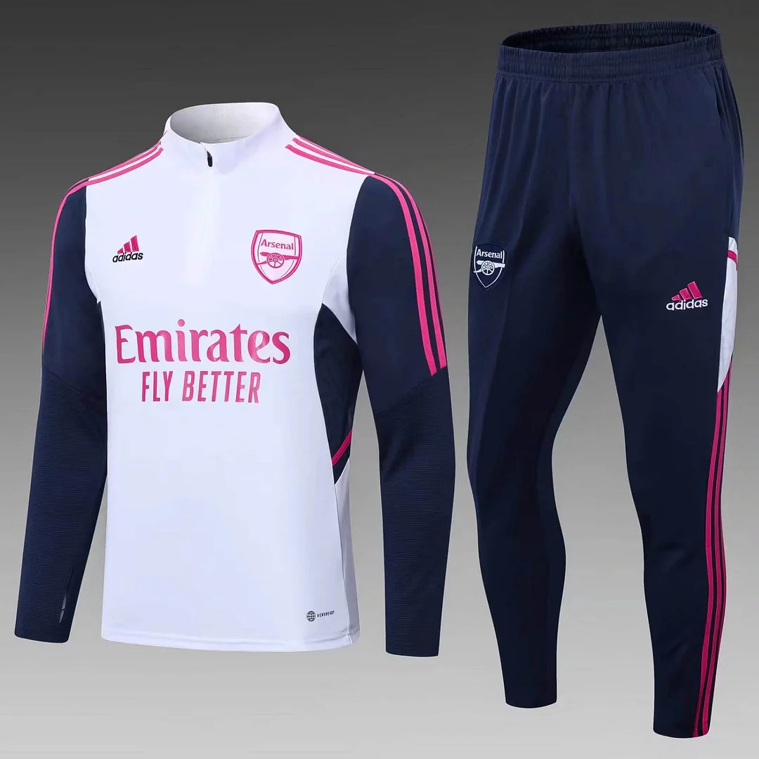2022-2023 Arsenal Half-Pull Training Suit White Football Shirt 1:1 Thai Quality Set 2022-2023 Arsenal Half-Pull Training Suit White Football Shirt 1:1 Thai Quality Set