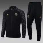2023-2024 Psg Paris Saint-Germain Long Zipped Jacket Black Set