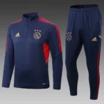 2022-2023 Ajax Half-Pull Training Suit Dark Blue Football Shirt 1:1 Thai Quality Set