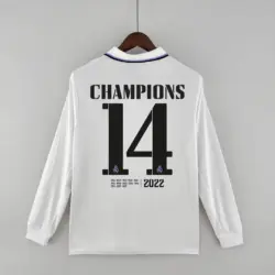 2022-2023 Long Sleeve Real Madrid Home 14 Champions Edition Jersey