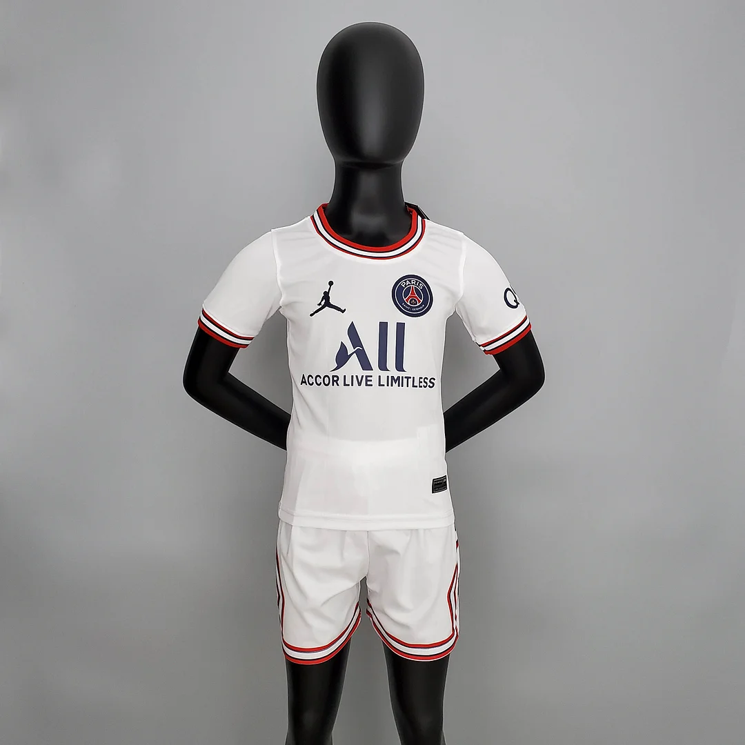 2021-2022 Psg Paris Saint-Germain Fourth Away Football Shirt 1:1 Thai Quality Kids Size