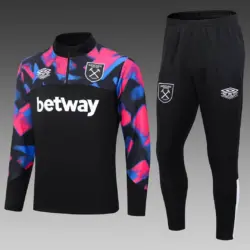 2022-2023 West Ham United Half-Pull Training Suit Black Football Shirt 1:1 Thai Quality Set