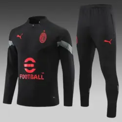 2022-2023 AC Milan Half-Pull Training Suit Black Soccer Jersey 1:1 Thai Quality Set