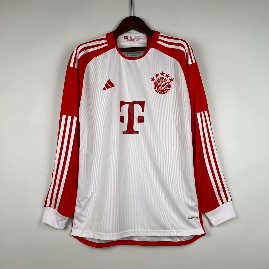 2023-2024 Long Sleeve Bayern Munich Home Football Shirt 1:1 Thai Quality