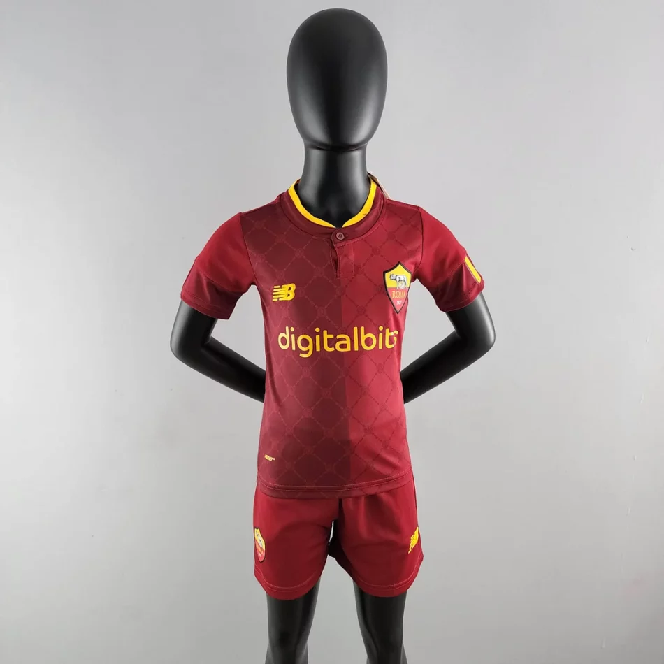 2022 2023 Roma Home Soccer Jersey 1:1 Thai Quality Kids Size