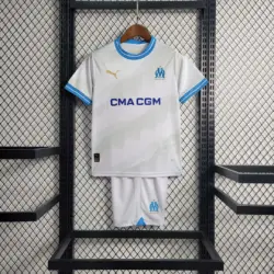 2023-2024 Olympique de Marseille Home Football Shirt 1:1 Thai Quality Kids Size