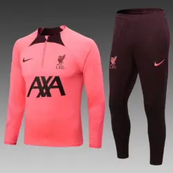 2022-2023 Liverpool Half-Pull Training Suit Pink Jersey 1:1 Thai Quality Set