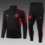2022-2023 Bayern Munich Half-Pull Training Suit Black Football Shirt 1:1 Thai Quality Set