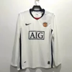 2008-2009 Long Sleeve Retro Manchester United Away Football Shirt