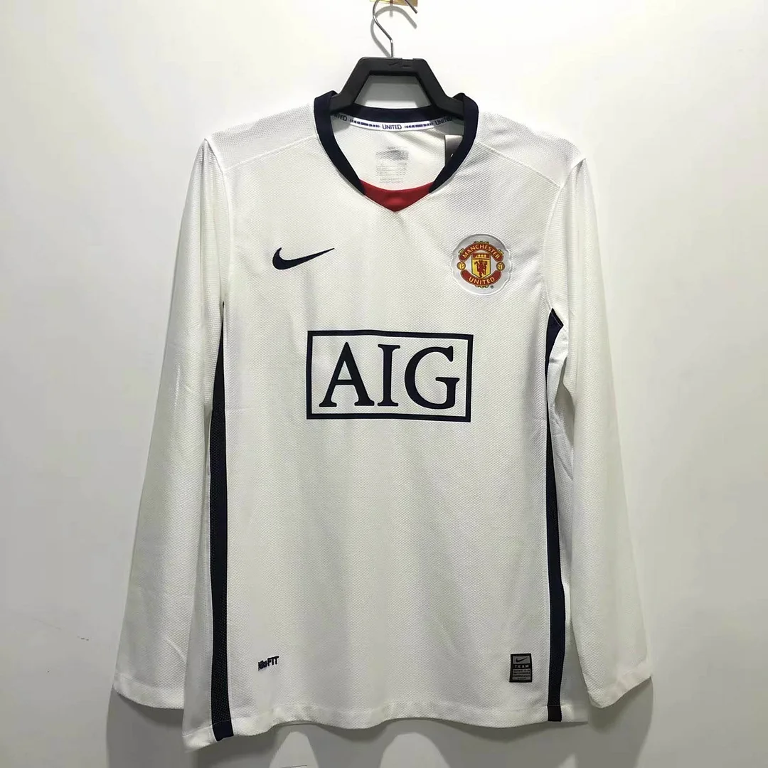 2008-2009 Long Sleeve Retro Manchester United Away Football Shirt 2008-2009 Long Sleeve Retro Manchester United Away Football Shirt