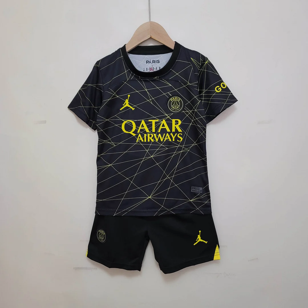 2022-2023 Psg Paris Saint-Germain Fourth Away Football Shirt 1:1 Thai Quality Kids Size