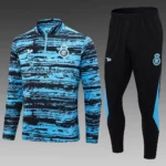 2022-2023 Al-Nassr Half-Pull Training Suit Blue Football Shirt Set