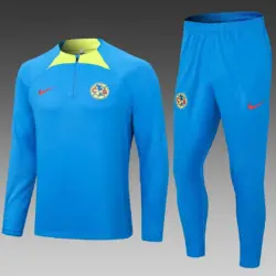 2023-2024 América Half-Pull Training Suit Blue Football Shirt 1:1 Thai Quality
