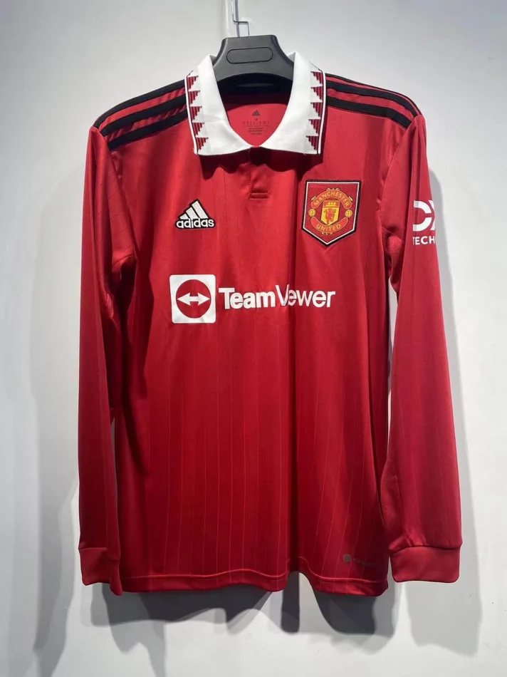 2022 2023 Long Sleeve Manchester United Home Football Shirt 1:1 Thai Quality