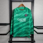 2023-2024 Long Sleeve Psg Paris Saint-Germain Goalkeeper Green Football Shirt