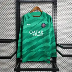 2023-2024 Long Sleeve Psg Paris Saint-Germain Goalkeeper Green Football Shirt