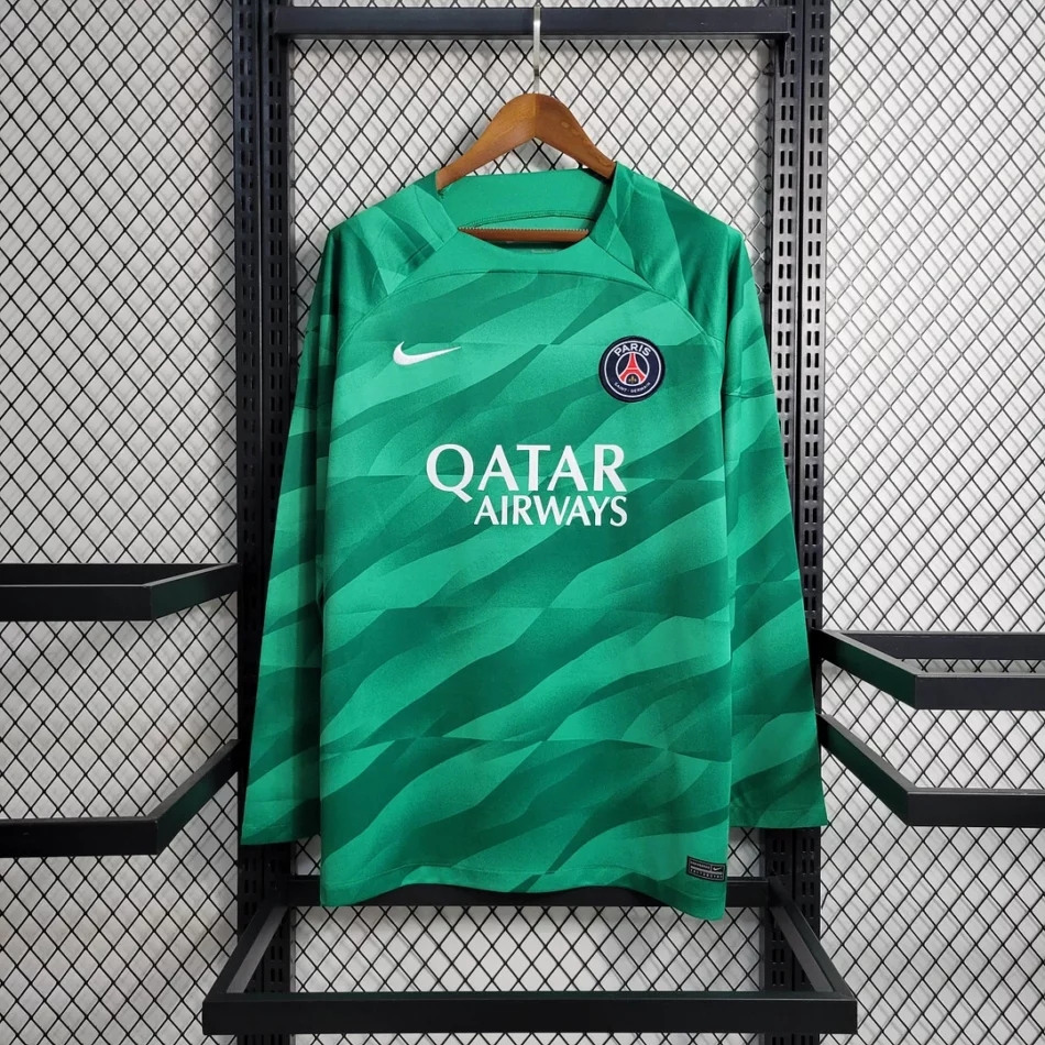 2023-2024 Long Sleeve Psg Paris Saint-Germain Goalkeeper Green Football Shirt