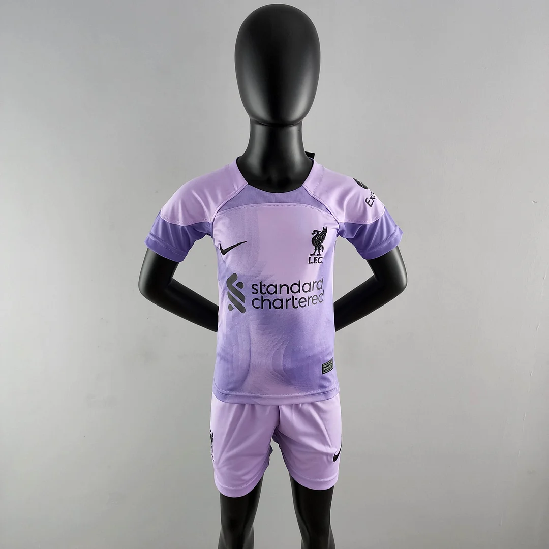 2022-2023 Liverpool Goalkeeper Purple Soccer Jersey 1:1 Thai Quality Kids Size