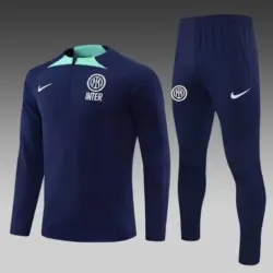 2022-2023 Internazionale Milan Half-Pull Training Suit Royal Blue Football Jersey 1:1 Thai Quality Set