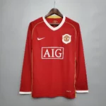 2006-2007 Retro Long Sleeve Manchester United Home Football Shirt